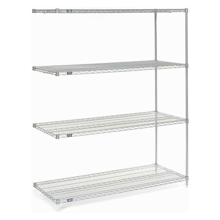 Nexel Wire Shelving Add-On, Poly-Z-Brite, 42W X 18D X 74H A18427Z